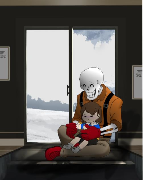 Frisk and paps procreate og #undertale
