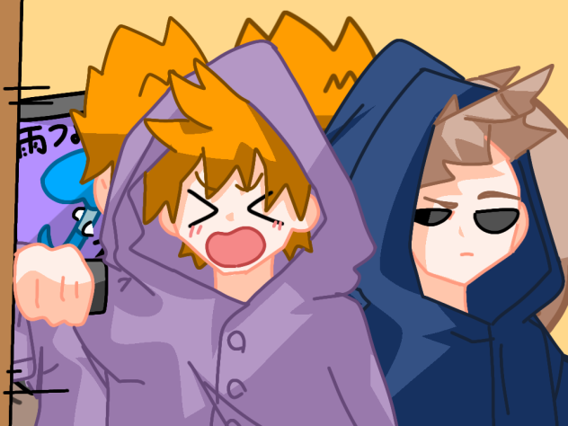 MattとTomの休日　の動画イラスト