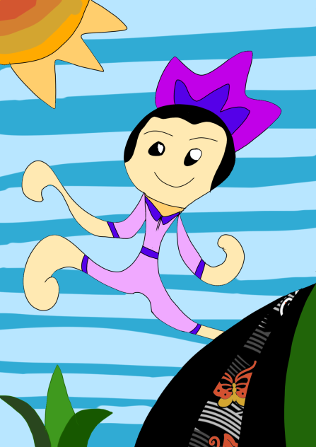 illustration flat drawing jump