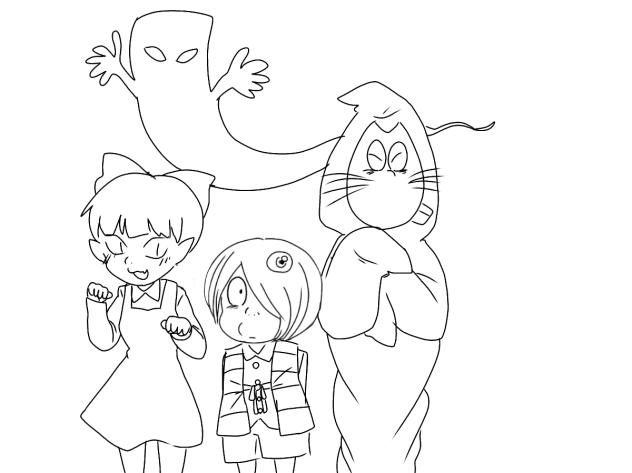ゲゲゲの鬼太郎線画 Ibispaint