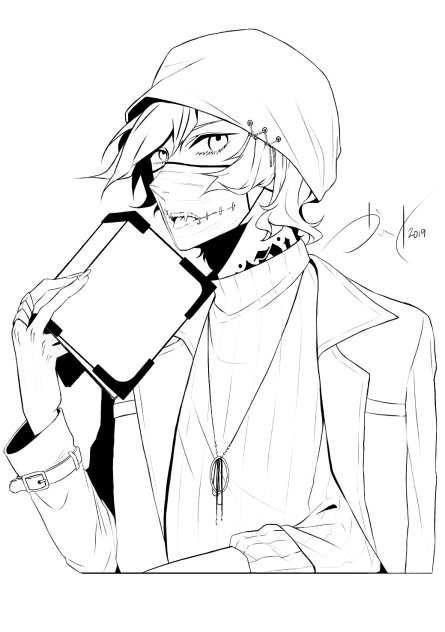 オリキャラ４（塗り絵）