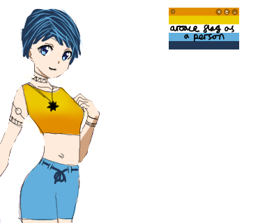Aroace flag as a person - ibisPaint