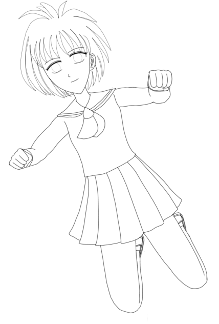 お疲れ様線画