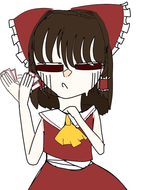 暑さにやられた霊夢