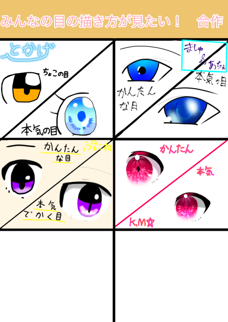 目の描き方合作
