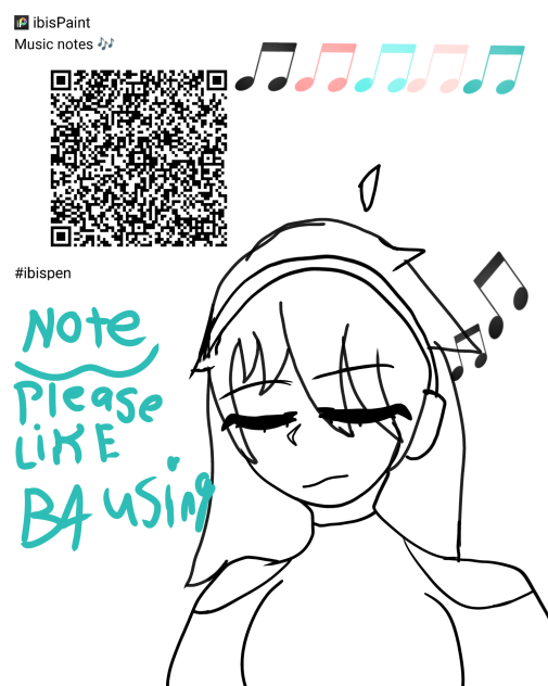 music note brush - ibisPaint