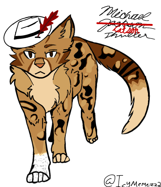 Michael Jackson as a cat.