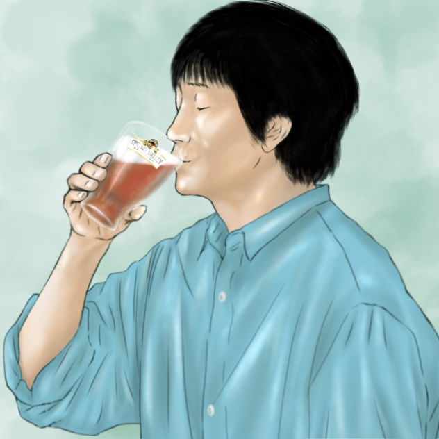 ビールを飲む人　ネット画像参照