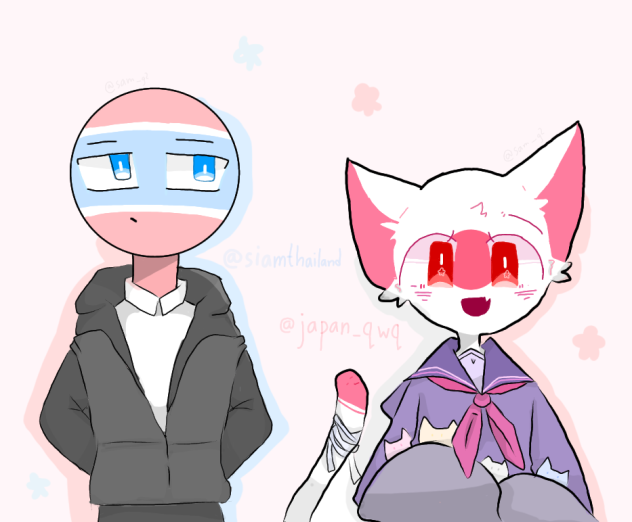 Japan x Thailand countryhumans
