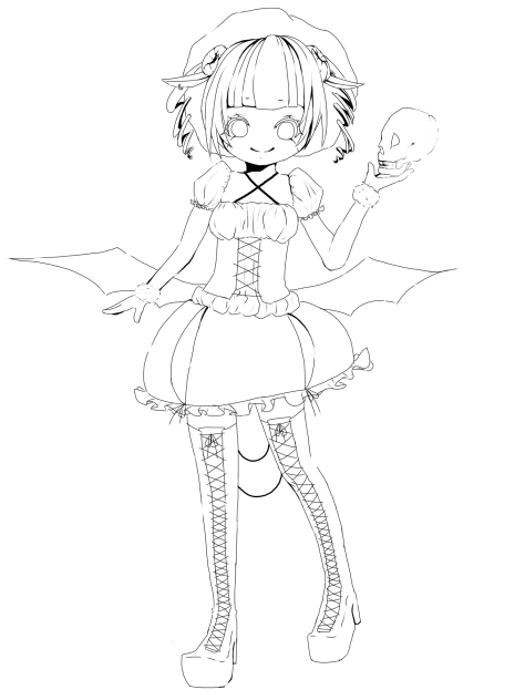【塗ってください】ハロウィンてとさん
