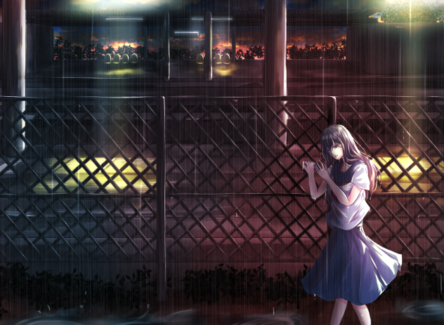 駅と少女