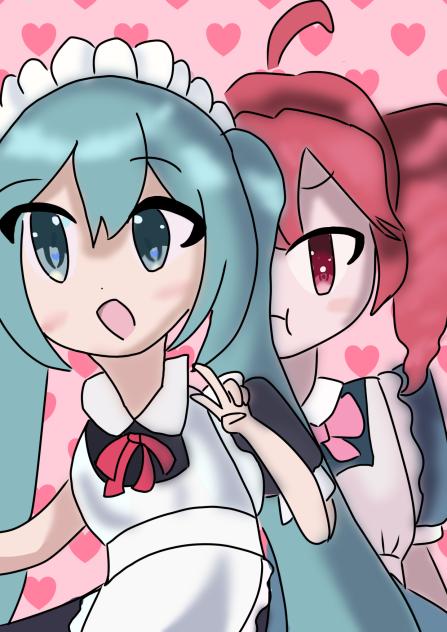 メイドのミクとテト
