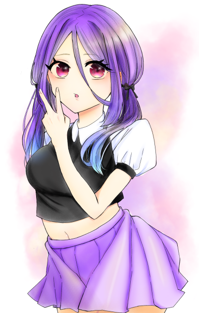 女の子描いて塗ってみた