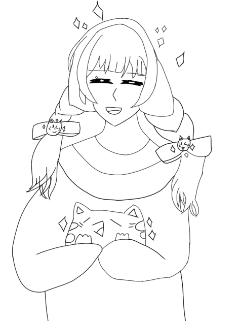 😺Catgirl lineart 😺
