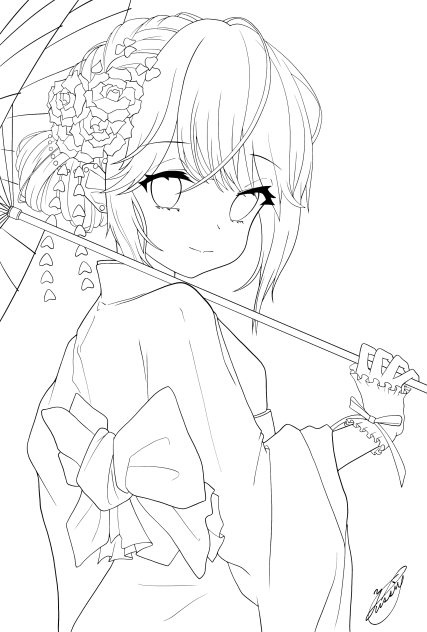 あけましておめでとう2023（線画）