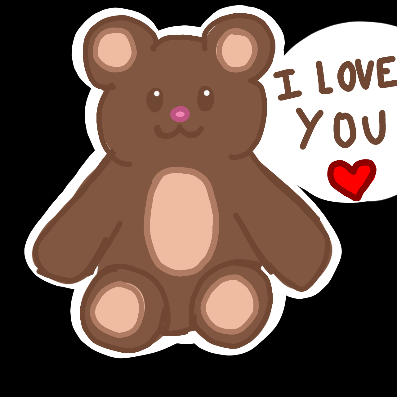 el oso cariñoso - ibisPaint