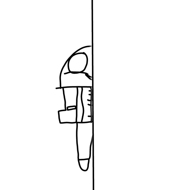 Can you draw half of his other body..