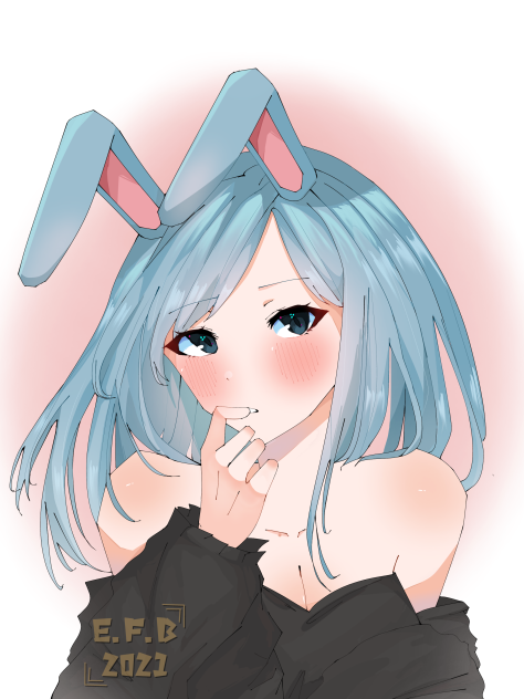 🐰🐇+ 🔷💙