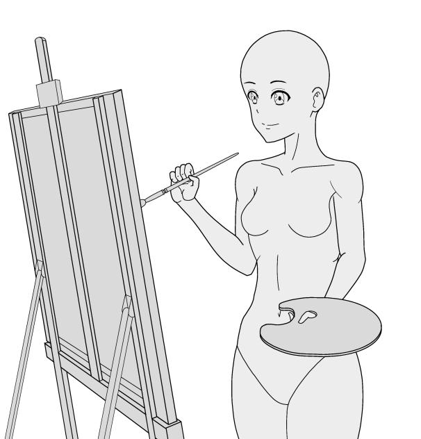 Painter Artist Pose