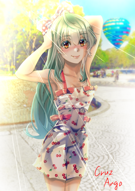 夏の陽射しの中で