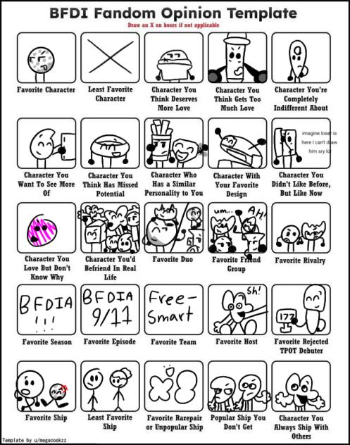 BFDI fandom opinion thingy