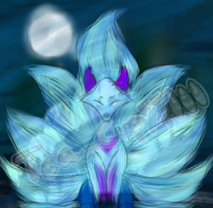 Cyan Stare (redrawing a google pfp)