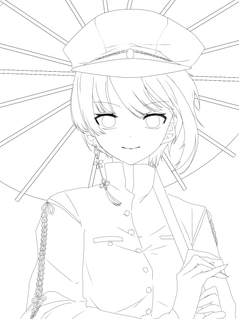 雪月風花　🌸　線画