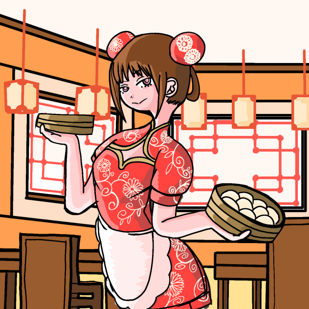 謎の中華料理を運ぶチャイナメイド