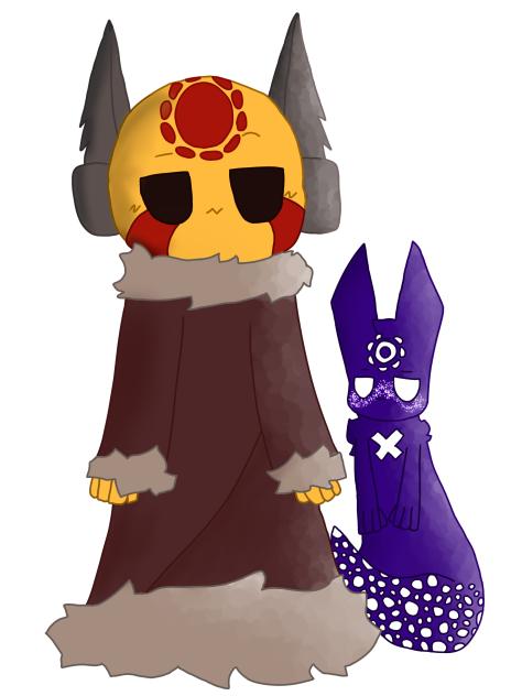 SRS and Spearmaster from Rain World!