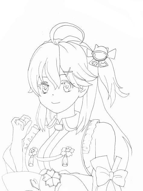 さくらみこ（線画） - ibisPaint