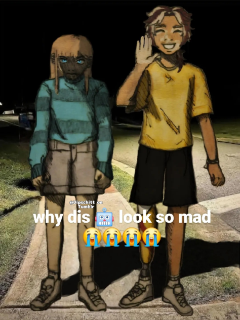 Why dis 🤖 look so mad 😭😭😭😭