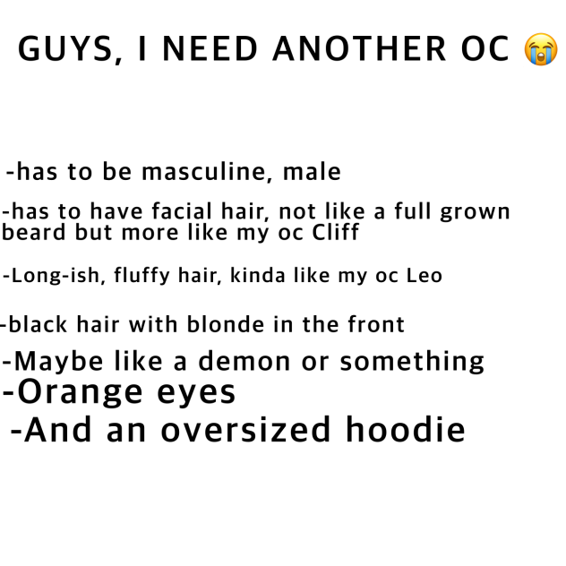 PLS MAKE MEH AN OC