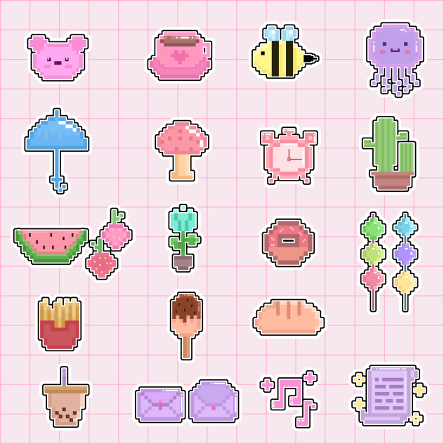CUTE PXL STICKERS