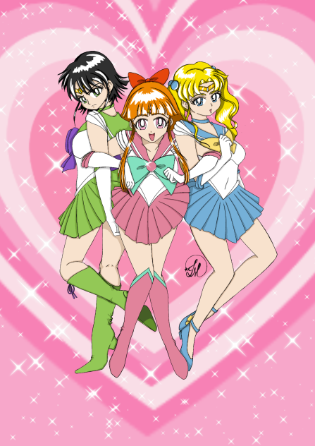 Power Puff Girls x Sailor Moon