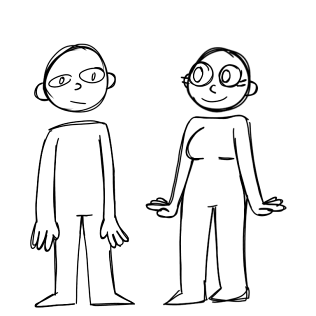 How I draw M and F Roblox characters