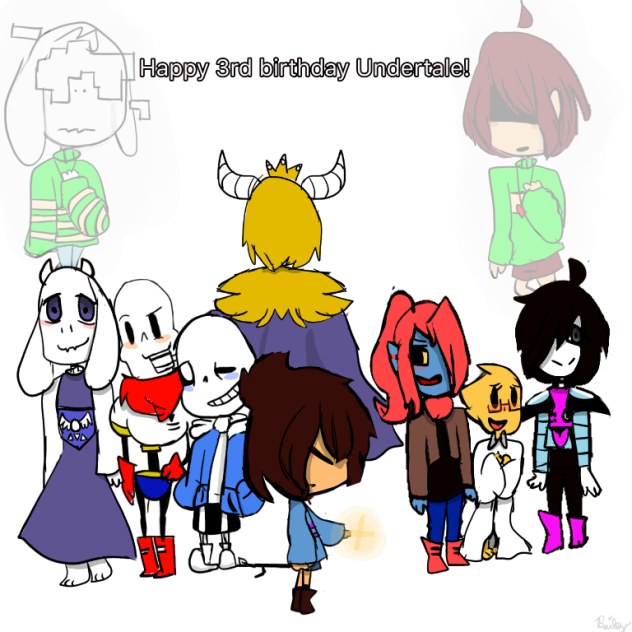 happy third year anniversary undertale - ibisPaint