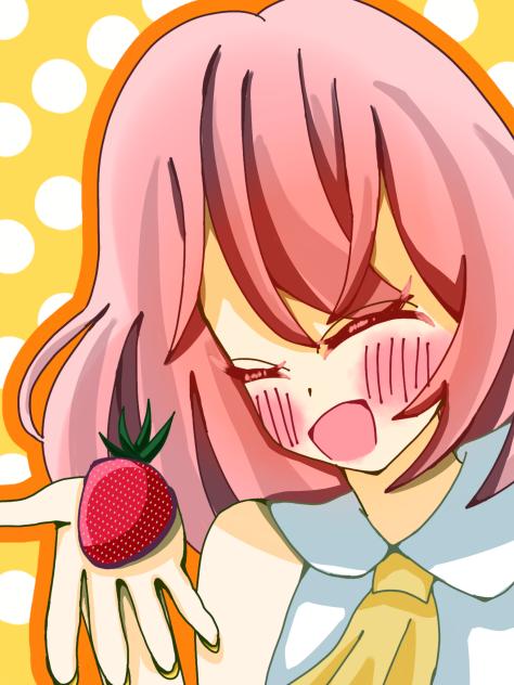 毎日チャレンジ6日目！いちご狩り中のひなちゃん！