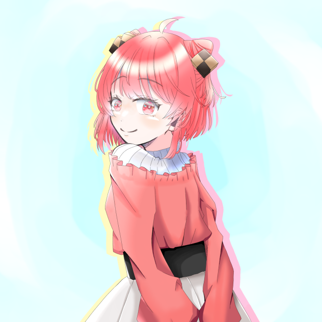ふりむく。