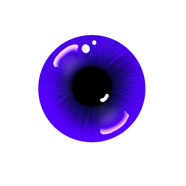 Eyeball pinkish blue