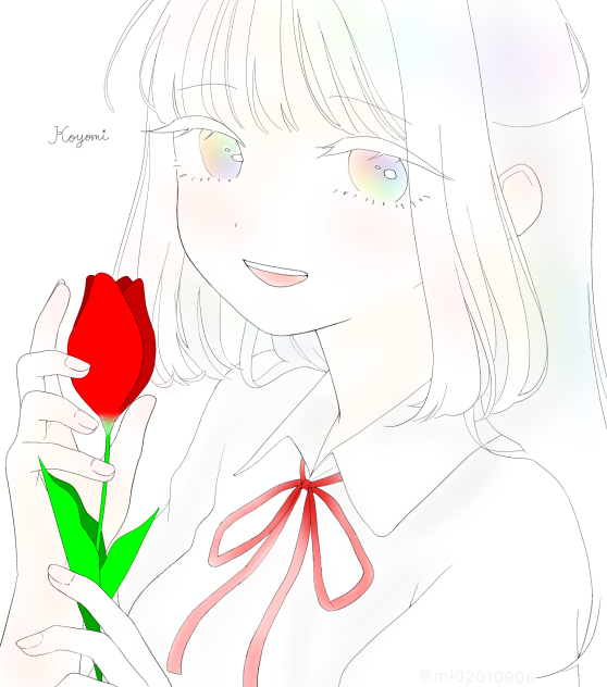 🌷　#こよみの塗り絵大会