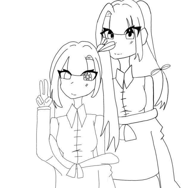 まいちゃんのキャラ線画！