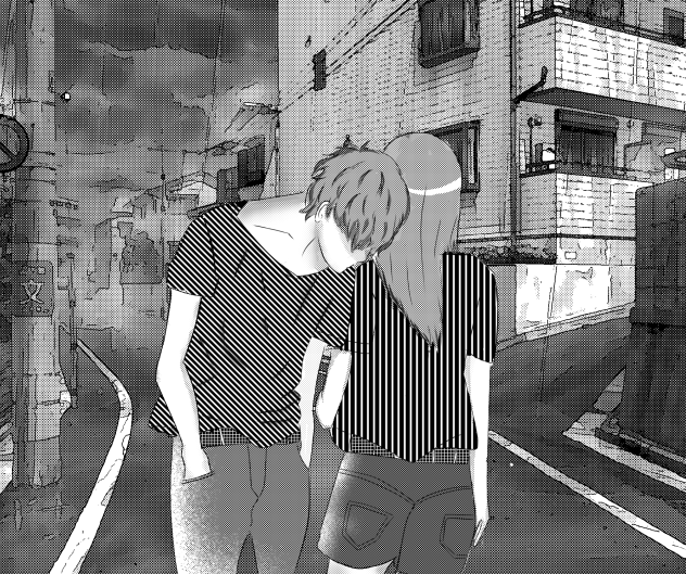 Anime hugging sad