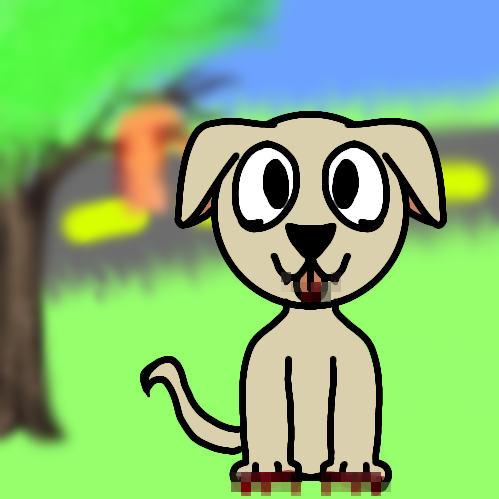 cute dog (blurred)