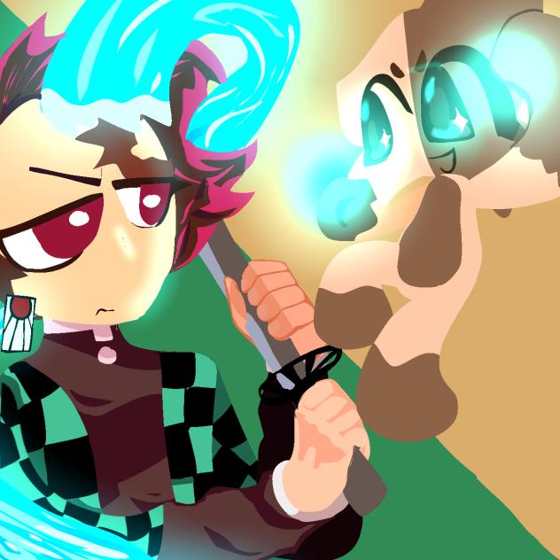 Babycat (my oc) vs tanjiro