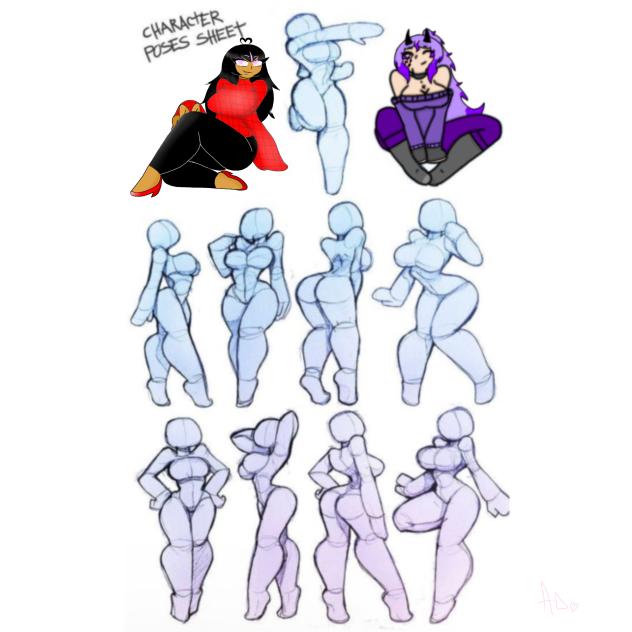 Character Pose Sheet Collab