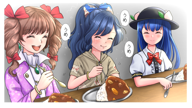 カレーを食べる紫苑ちゃん