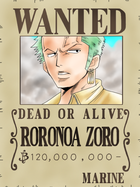 ロロノア·ゾロ 純金 手配書GOLDカード ロロノア·ゾロ 純金 手配書GOLD