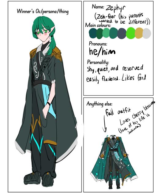 Prize Sheet for AlenziaDTIYS