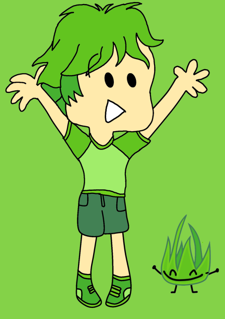 🌿 Bfdi Grassy as human 🌿