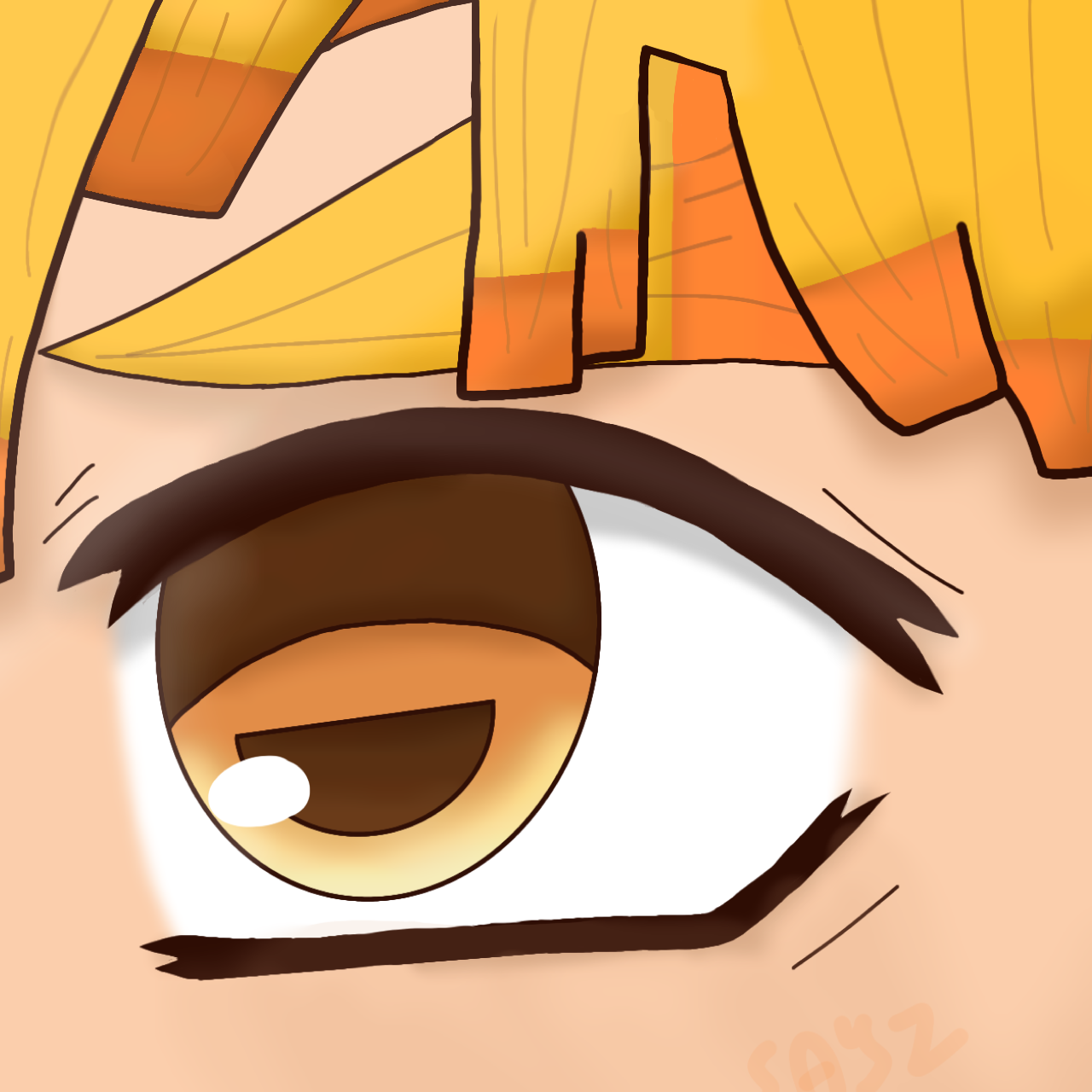 zenitsu agatsuma eye art ibisPaint